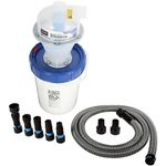 Cen-Tec Systems Assembled Quick Click Dust Separator with 5 Gallon Locking Collection Bin and Quick Click Power Tool Adapter Set with 10 Ft. Hose