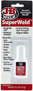 JB Weld Superweld Instant Setting High Strength Super Glue Brush, 6 g