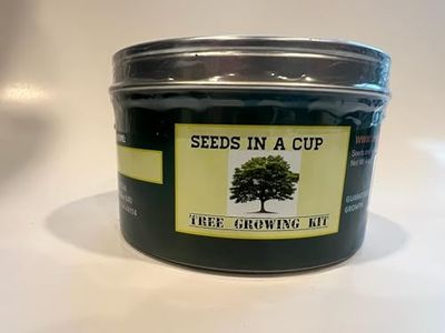 Seeds In A Cup- Tree Growing Kit (Crape Myrtle- Tin Planter)