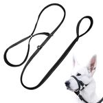 QESSUVNC Dog Lead Figure of 8 Dog Lead Rope Dog Lead Dog Running Lead Dog Leash with Strong Dog Lead Dog Leash for Large Dogs Strong Dog Leads for Large Dogs Slip Leads for Medium Dogs