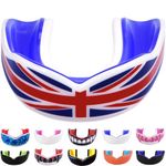 Oral Mart UK Flag Youth Gum Shield - Union Jack Sports Mouth Guard for Karate, Boxing, Martial Arts, Football, MMA, Sparring, Hockey, Rugby, BJJ, Muay Thai,Soccer