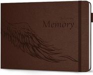 Legend Planner Funeral Guest Book for Memorial Service – Hard Cover Celebration of Life Guest Book – Memorial Book for Funeral Signing – 600 Guest Entries, Hardcover, 10" x 7" (Dark Brown)