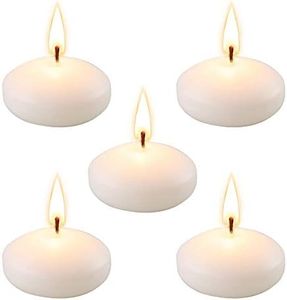 Yinuo Candle Set of 48 Unscented Floating Candles for Centerpieces,2 Inch White Small Floating Candles for Weddings, Parties, Pool, Special Occasions and Home Decorations