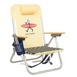 Rio Brands Beach Chair, Aluminum, Multi Color, 17" x 17"