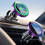 LISEN for Magsafe Car Mount Charger 15W Wireless Car Charger for iPhone Powerful Magnets Fits iPhone 15 14 13 12 Magsafe Case 🧲A-30X Powerful: Dark Purple
