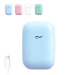 ELMWAY STB-027 Portable UV Toothbrush Sanitizer Case – Magnetic Wall-Mounted Toothbrush Holder & Travel Case with Fan & Heated Drying (Heating via USB-C) – Blue