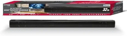 Xtreme 32” Inch Bluetooth Soundbar, True Wireless Stereo Home Theater Speaker with IR Remote, Built-in Controls for Power, Mode, Play/Pause, Volume, Mounting Bracket, Powerful Bass & Crisp Highs