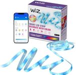 WiZ RGB LED Light Strip – 50 ft Cut to Fit, 16 Million Colors + Shades of White, Preset Light Modes, Connects to Your Wi-Fi, Voice / App Control, Works with Google Home, Alexa and HomeKit