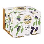 Biona Organic Black Beans 400g, Pack of 4 - In Water, Pre-Cooked & Ready to Eat - No Added Sugar or Salt - Source of Vegan Protein and Fibre - BPA Free Can, Non GMA