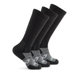 thorlos unisex-adult mens Wcou Max Cushion 12 Hour Shift Over the Calf Socks, Black/Grey (3 Pair Pack), X-Large