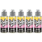 Rodeo Vape Liquid 5 x 100ml Pink Lemon Vape Juice E Liquid 70/30 Ecig Juice Cigarette Liquid Sub Ohm Juice Flavoured E Juice E Cigarette E-Liquid Nicotine Free Vape Short Fill