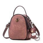 INOVERA (LABEL) Women's Cross-Body Shoulder Sling Bag Mobile Purse Handbag With Adjustable Strap (Rose Gold)