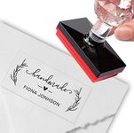 Custom Stamp Personalized Stamp Laurel Leaves Create Your Own Handmade Custom Labels Ink Stamps Clothing Tags