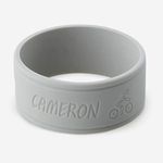 Personalised Bottle Band, Silicone, Water Bottle Name Bands, Label for Kids Bottles, Dishwasher Safe (Grey)