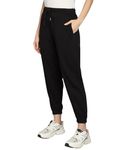 Alan Jones Clothing Fleece Jogger Track Pant For Women Winterwear (Black_Medium, Regular)