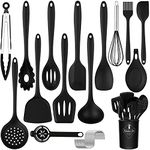 FUKTSYSM Kitchen Utensils Set - 25pcs Silicone Cooking Utensils Set, Silicone Kitchen Utensils, Cooking Tools Turner Tongs Nonstick Spatula Spoon for Nonstick Heat Resistant Cookware