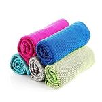 Cooling Towel, 5Pcs Gym Ice Towels for Men Women, Ice Cool Sweat Towel with Cool Touch, Soft Breathable Instant Cooling Relief Scarf, Ice Towel for Sports, Workout, Yoga, Golf, Camping, Running