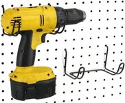 Right Arrange Pegboard Drill Holder, 2 Pack - Black, Steel - Hooks to Any Peg Board - Pegboard Organization Accessory - Add to Pegboard in Your Tool Shed, Garage, or Workbench
