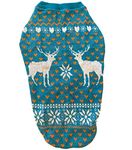 For The Fur Kids Reindeer Dog Sweater: Warm and Stylish Christmas Clothes for Dogs (Medium - Length 22 Inches)