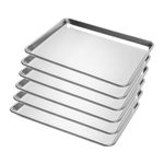 BIEAMA 6 Pack Half Size Baking Sheet Pan Aluminum Commercial Pan for Oven Freezer Bakery Hotel Restaurant 13" × 18"