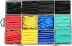 Massmot 530 pcs Heat Shrink Tubing Kit,Waterproof Wire Wrap,Self-Solder Wire Connectors,Multicolor Assortment Marine Grade Repair Wire Cable with Storage Case(5 Colors 8 Sizes) (530)