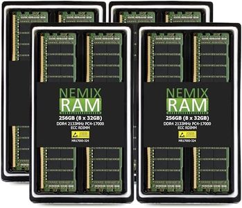 NEMIX RAM 256GB (8X32GB) DDR4 2133MHZ PC4-17000 2Rx4 1.2V 288-PIN ECC RDIMM Registered Server Memory KIT Compatible with Dell PowerEdge FC830 Server