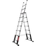 Telesteps 72430 Telescopic Ladder 3 m Made in Sweden - Step Depth 80 mm - Working Height 3.8 m - Closed Height 0.8 m - Width 0.75 m - Weight 19.2