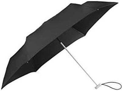 SAMSONITE Alu Drop S - 3 Section Manual Mini Flat Folding umbrella, 23 cm, Black