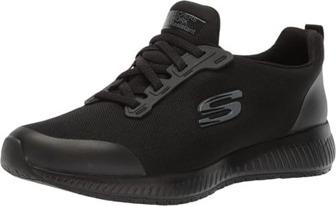 Skechers Women's Squad Sr Food Service Shoe, Black, 8.5 Wide