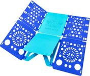 BoxLegend Version 3 Shirt Folding Board t Shirts Clothes Folder Durable Plastic Laundry folders Folding Boards Helper Tool for Adults and Children (Blue & Turquoise)