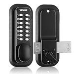 VEVOR Mechanical Keyless Entry Door Lock, 14 Digit Keypad, Water-Proof Zinc Alloy, Outdoor Gate Door Locks Set with Surface-Mounted Latch, Keypad and Knob, Easy to Install, for Garden, Garage, Yard