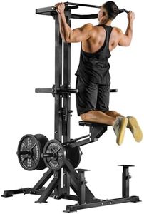 Assisted Pull Up Machine, GMWD 600 lbs Leverage-Assisted Chin and Dip Machine, 4-in-1 Plate Loaded Gym Equipment, Pull Up Machine with 1:1 Counterweight System & Band Peg for Home Gym