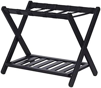 HHDACSON Luggage Rack with Shelf Folding Luggage Rack for Guest Room Bedroom Hotel