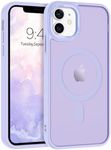 DOMAVER for iPhone 11 Case, Magnetic iPhone 11 Case Compatible with MagSafe, Matte Translucent Skin-Touch Case for iPhone 11 for Girls Women, Purple