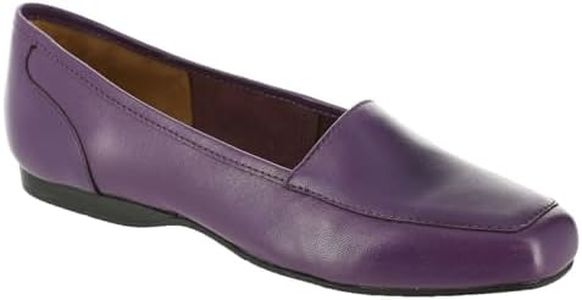 ARRAY Women’s Freedom Leather Slip-On Dress Flat, 10 N (Narrow), Purple