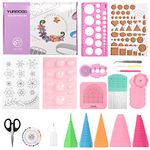 YURROAD 19pcs Paper Quilling Tools Kit Paper Strips DIY Tool Set