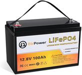 12V 100AH LiFePO4 Lithium Battery, 5000+ Cycles Deep Cycle LiFePO4 Battery with Built-in 100A BMS fit for RV, Home Storage,Trolling Motor,Off-Grid System,Solar Power System,Marine