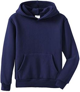 Spring&Gege Boys' Fleece Hoodie, Children's Long Sleeve Pullover, Sweatshirts, Cotton Hoodie (3-12 Years), Navy, 3-4 Years