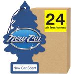 LITTLE TREES Air Fresheners Car Air Freshener. Hanging Tree Provides Long Lasting Scent for Auto or Home. New Car Scent, 24 Air Fresheners