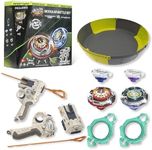 INFINITY NADO S7 Battle Arena Set with 2 Modular Launchers, Metal Defense/Endurance Type Battle Top Toy, Right/Left-Spinning Top Game Toys for Boys Girls 5+