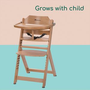 Bebeconfort Timba Wooden High Chair – Adjustable Baby Seat