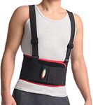 MAXAR Deluxe Industrial Back Support Belt for Men and Women - Back Brace for Lower Lumbar Pain Relief, Sciatica, Scoliosis, Disc, Lifting at Work - Lumbar Support Belt with Removable Suspenders/Straps