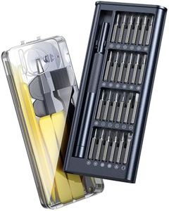 AXTH 25in1 Pro Small Precision Screwdriver Set, [S2 Steel] Magnetic Mini Tool Kit for DIY Enthusiasts, Digital Repair Technicians, Electronics Hobbyists, Phone, Computer, Watch, Laptop, Macbook