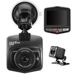 AJUK D6 Dual Dash Camera - 1080P Full HD, 170° Wide Angle, Night Vision, Motion Detection, G-Sensor, Loop Recording, WDR, 2.4" LCD Screen, SD Card Upto 128 GB Supported