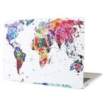 AUSMIX for MacBook Pro 13 inch 2024 2023 2020 2021 2022 Case M2 M1 A2338 A2289 A2251 A2159, Rubberized Plastic Hard Shell Cover Laptop Case for MacBook Pro 13 inch, Moxy Map Three