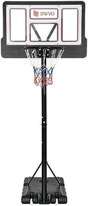 DWVO Portable Basketball Hoops for Outside, Basketball Hoop Outdoor 10 FT Adjustable, with 44in Shatterproof Backboard and 18in Rim, 4.4-10FT Height Basketball Hoop Goal System for Various Ages
