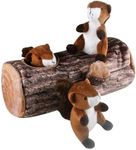 IFOYO Squeak Dog Toy, Large Durable Squirrel Hide and Seek Puzzle Plush Interactive Dog Toy for Dogs, Pets