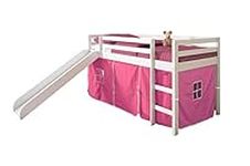 Donco Kids Low Loft Bed with Slide 