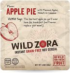 Wild Zora Instant Grain-Free Hot Cereal - Tasty Paleo Friendly Cereals, Instant Hot Meal, Breakfast to Go, Oatmeal Substitute, No Added Sugar, Grain, Dairy, or Soy, Gluten Free, Apple Pie, 5-pack