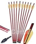 Anglo Arms 10 x 20 Alloy Aluminum Crossbow Xbow Bolts Arrows With Steel Tip End